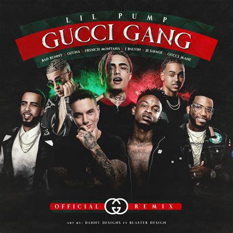 testo gucci gang bad bunny|lil pump drops gucci gang.